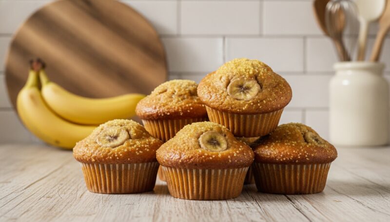banana mafini recept sa žuti šećer posip